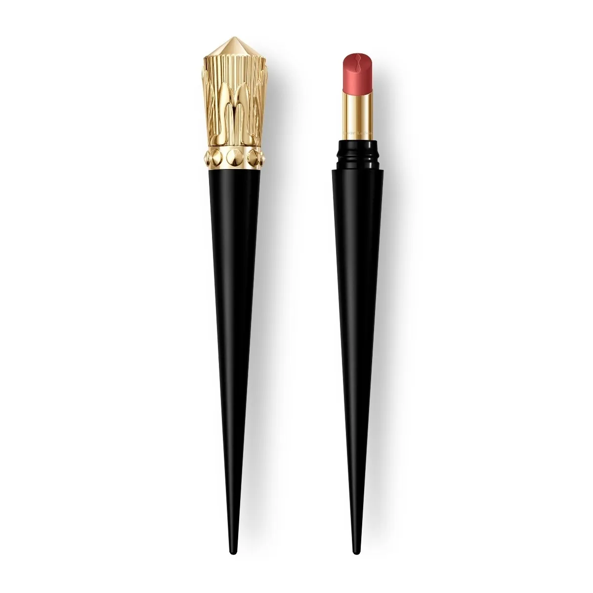 Christian Louboutin Rouge Stiletto Lumi Matte – Matte Lipstick – Nude Rose 386L - Beauty - front view